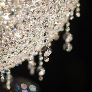 Modern Crystal Chain Chandelier Lighting  47" W 24"H