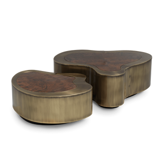 Luxury Hammered Brass Coffee Table with Wave Sculptural Design & Artisan Craftsmanship