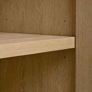 Nason Modular Oak Tall Display Cabinet for Modern Living Room