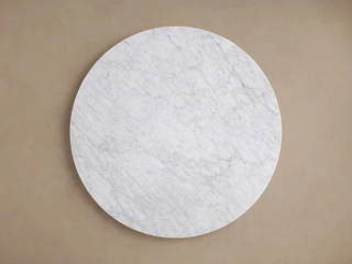 Saint Germain Round Marble Stone Dining Table with Clement