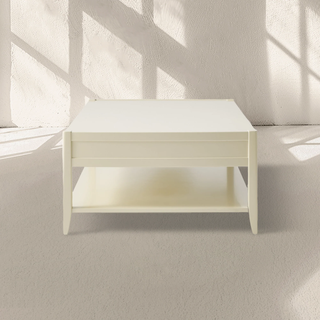 Lewis 56" Modern Coffee Table Wood Sofa Center Tea Table with Fluted Drawers