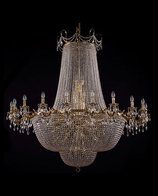 Big Royal Crystal Chandelier 63"W 67"H