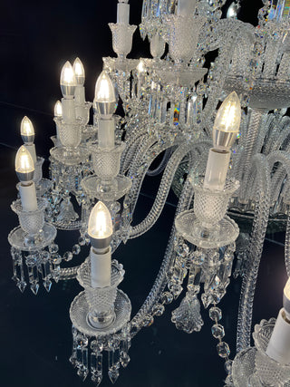 Long 24 Lights Replica Clear Zenith Baccarat Chandelier Crystal Lighting