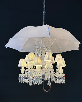 High Quality Copied Marie Coquine Baccarat Crystal Chandelier Lighting with White Umbrella