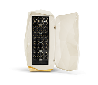 Luxury Diamond Floor Safe with Hidden Watch Winder & Certified High-Security Storage System