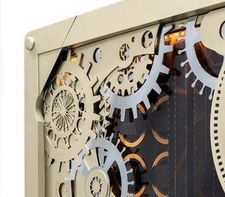 Luxury Baron Safe with Electric Opening System, Gold-Plated Brass & Walnut Root Interior