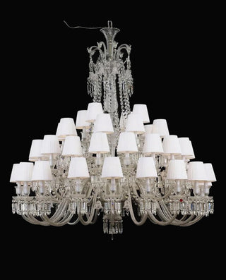 48 Lights Baccarat Inspired Crystal Chandelier 60X72 Inch Big Chandelier for Living Room