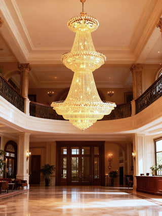 Large Crystal Chandelier for High Ceilings 71"W 106"H