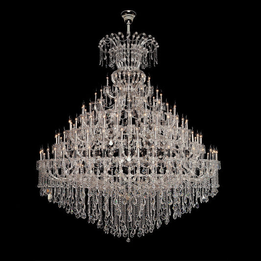 104X118 Inch Extra Large Maria Theresa Crystal Chandelier 140 Lights Candle Style Oversized Chandelier for Event Hall