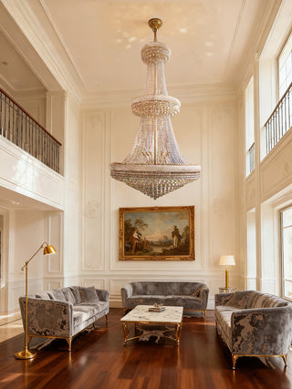 European classic crystal chandeliers for the hotel lobby 47"W 79"H