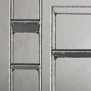 Hand-Forged Metal White Marble Shelving