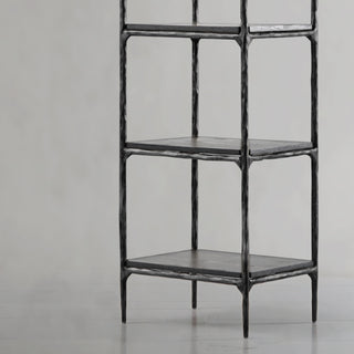 Hand-Forged Metal Wooden Shelving