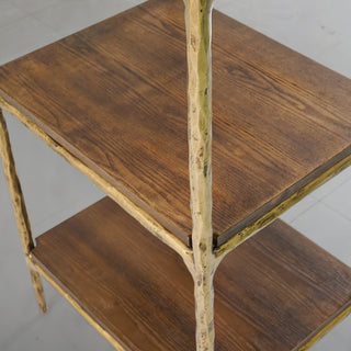 Hand-Forged Metal Wooden Shelving