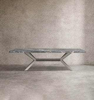 Petra Rectangular Marble Dining Table – 5 Genuine Stone Finishes