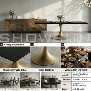 Aero Wood Rectangular Dining Table