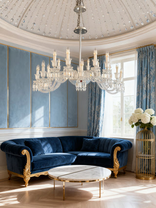 16 Lights Replica Ellipse Baccarat Crystal Lighting Dining Room Chandelier