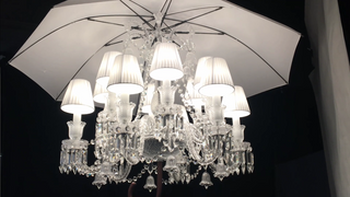 12 Lights Baccarat Crystal Lighting with Umbrella