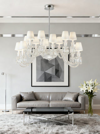 16 Lights Oval Baccarat Lighting with Lampshades