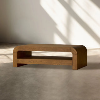 Pierre Mid-Century Modern WoodCoffee Table Sofa Center Tea Table in Oak Veneer