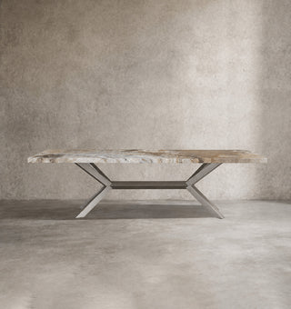 Petra Rectangular Marble Dining Table – 5 Genuine Stone Finishes