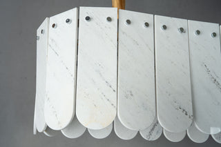 Modern Layered Luxury Marble Linear Chandelier