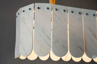 Modern Layered Luxury Marble Linear Chandelier
