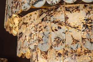 Grand Four-Tier Snowcrest White Luxury Marble Chandelier