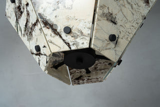 Modern Faceted Snowcrest White Luxury Marble Chandelier