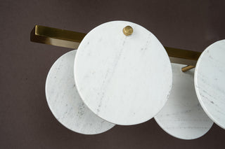 Modern Sculptural Luxury Marble Linear Chandelier