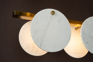 Modern Sculptural Luxury Marble Linear Chandelier