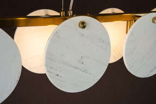 Modern Sculptural Luxury Marble Linear Chandelier