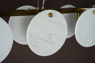 Modern Sculptural Luxury Marble Linear Chandelier