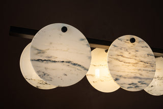 Modern Sculptural Luxury Marble Linear Chandelier