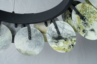 Modern Sculptural Luxury Marble Petal Chandelier