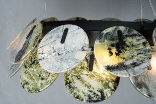Modern Sculptural Luxury Marble Petal Chandelier