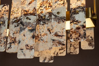 Modern Layered  Luxury Marble LED Chandelier