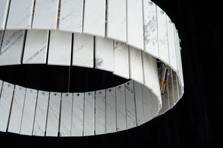 Modern Two-Tier  Luxury Marble Round Chandelier