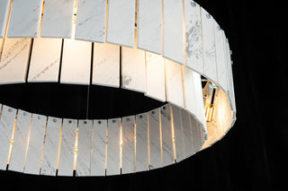 Modern Two-Tier  Luxury Marble Round Chandelier