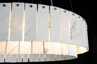 Modern Two-Tier  Luxury Marble Round Chandelier