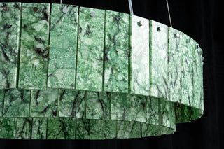 Modern Two-Tier  Luxury Marble Round Chandelier
