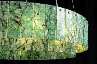Modern Two-Tier  Luxury Marble Round Chandelier