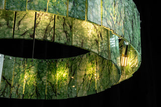 Modern Two-Tier  Luxury Marble Round Chandelier