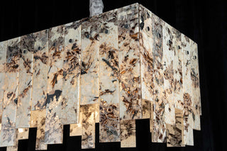 Modern Snowcrest White Luxury Marble Linear Chandelier