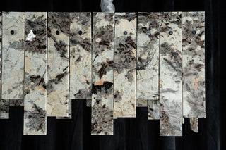 Modern Snowcrest White Luxury Marble Linear Chandelier
