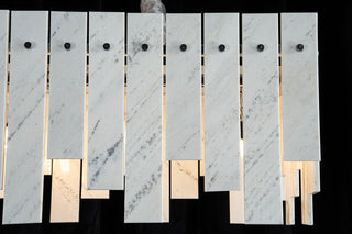 Modern Yugoslav White Luxury Stone Linear Chandelier