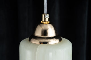 Modern Sculptural Jade Stone Pendant Light – Set of 3
