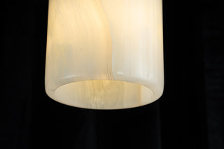 Modern Sculptural Jade Stone Pendant Light – Set of 3