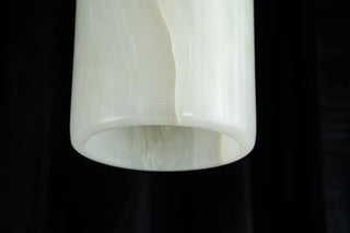 Modern Sculptural Jade Stone Pendant Light – Set of 3