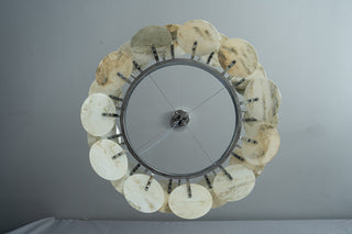 Modern Sculptural Luxury Marble Petal Chandelier