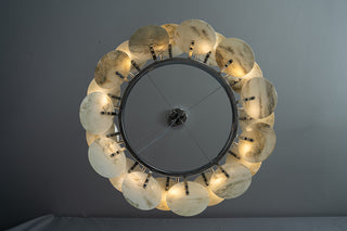 Modern Sculptural Luxury Marble Petal Chandelier